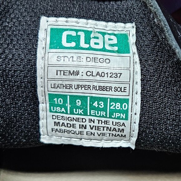 Clae Black Casual Fashion Sneakers - Picture 8 of 9